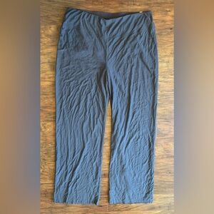 Lunya Cool High Rise Lounge Pant Grey Microstripe Comfy Supima Cotton Size XL